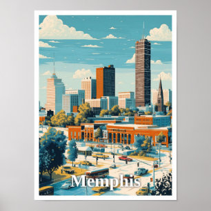 Poster Ilustração da Viagens vintage de Arte do Tennessee