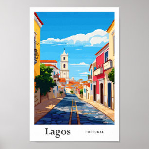 Poster Ilustração da Viagens vintage de Arte em Portugal 