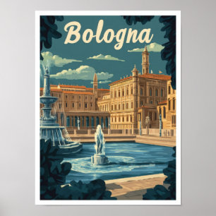 Poster Ilustração da Viagens vintage de Arte na Itália de