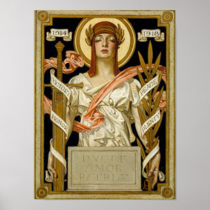 Poster Ilustração da Vitória da Guerra do excelente, 1
