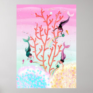 Pôster Ilustração das infâncias do Jardim Coral das Serei