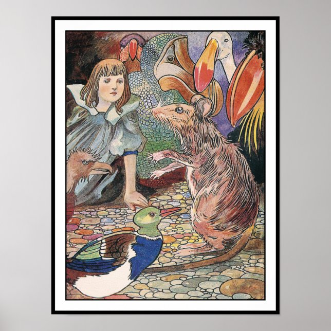 Poster Ilustração de Alice no País das Maravilhas (Frente)