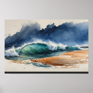 Poster Ilustração de Aquarela Art nº 4