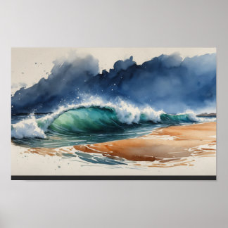 Poster Ilustração de Aquarela Art nº 4