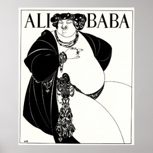 Pôster Ilustração de Art Nouveau: Beardsley - Ali Baba