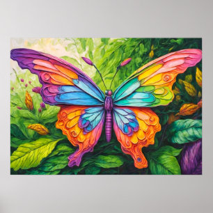 Poster Ilustração de Arte de Borboleta Criativa Vintage