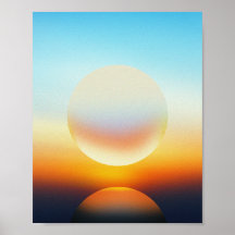 Ilustração de Arte de Parede Esfera do Pôr do Sol 