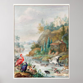 Poster Ilustração de Aves Vintage