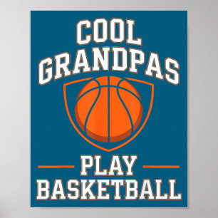 Poster Ilustração de Avôs Legais Jogando Basquete