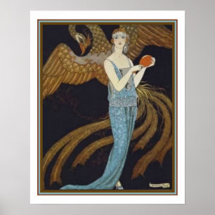 Poster Ilustração de Barbier-Deco para a tonelada de Bo