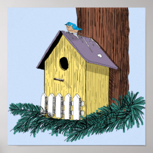 Poster Ilustração de Birdhouse