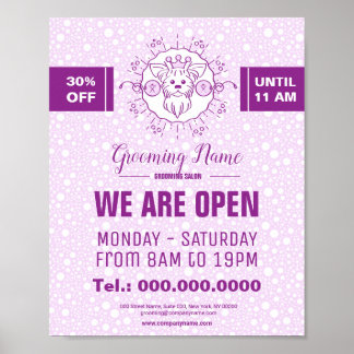 Poster Ilustração de Cachorro de Cartoon para o Alinhamen