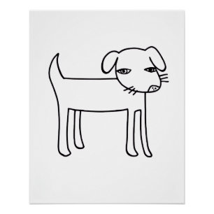 Pôster ilustração de cachorro moderno
