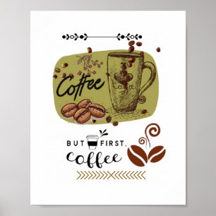 Poster Ilustração de Café