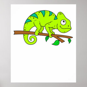 Poster Ilustração de Camaleão