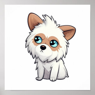 Poster Ilustração de cão de desenho animado