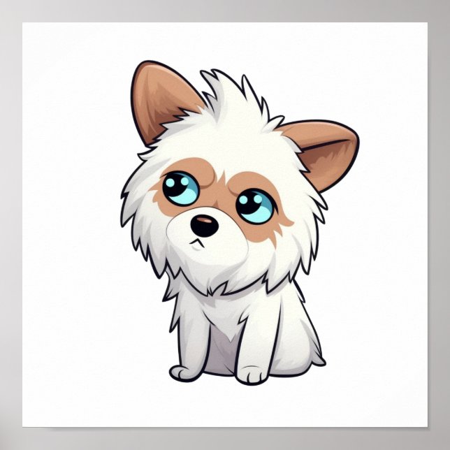 Poster Ilustração de cão de desenho animado (Frente)