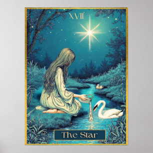 Poster Ilustração de Carta de Tarot, A Estrela