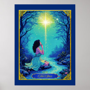 Poster Ilustração de Carta de Tarot, A Estrela