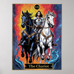 Poster Ilustração de Carta de Tarot, O Carro de Guerra