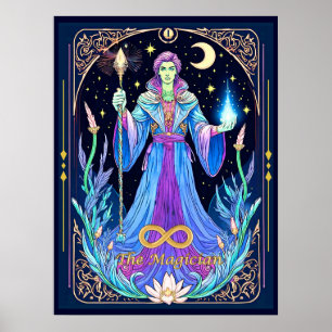 Poster Ilustração de Carta de Tarot, O Mago