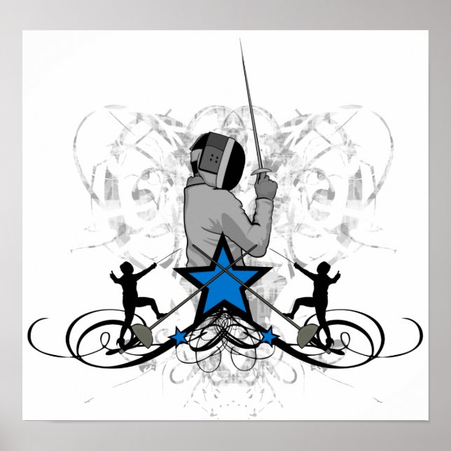 Poster Ilustração de Cerca Urbana e Ponta (Frente)