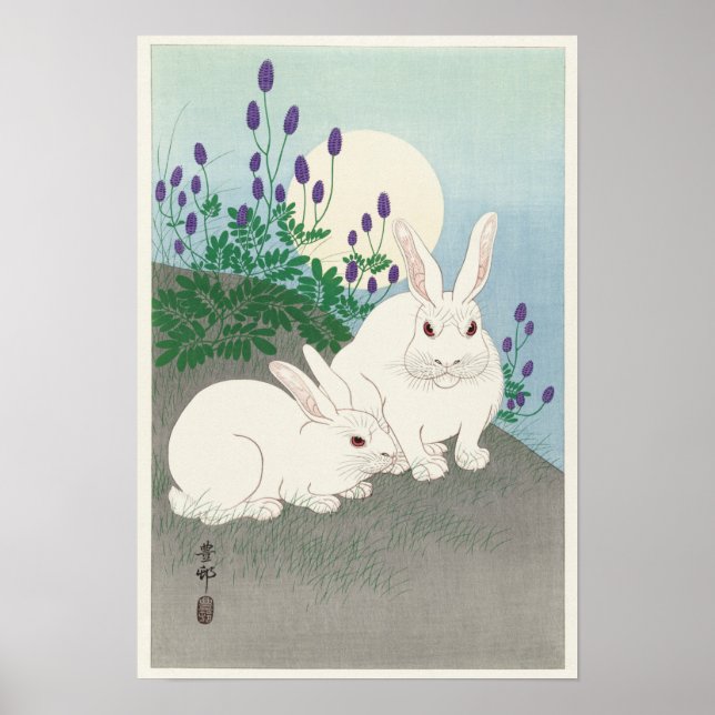 Poster Ilustração de Coelho (Frente)