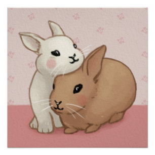 Pôster Ilustração de coelho bonito