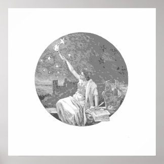 Poster Ilustração de Conhecimento de Dama