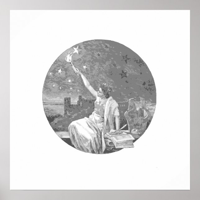 Poster Ilustração de Conhecimento de Dama (Frente)