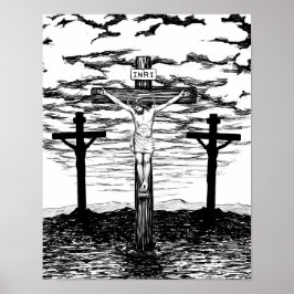 Pôster Ilustração de Crucificação por Amanda Diehl