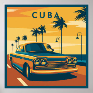 Poster Ilustração de Cuba