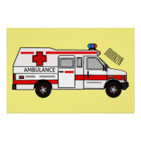 Ilustração de desenho animado de Ambulância
