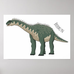 Poster Ilustração de desenho animado de Barapasaurus