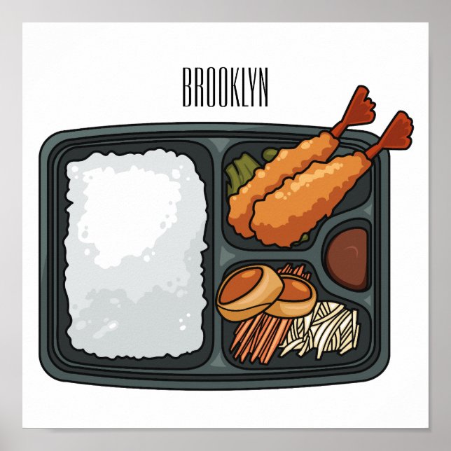 Poster Ilustração de desenho animado de Bento (Frente)