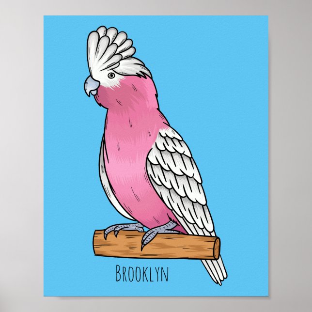 Poster Ilustração de desenho animado de galah bird (Frente)