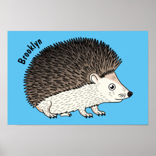 Poster Ilustração de desenho animado de ouriço picante