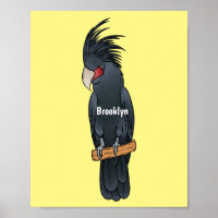 Ilustração de desenho animado de pássaro da palma