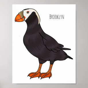 Poster Ilustração de desenho animado de pássaros puffin t