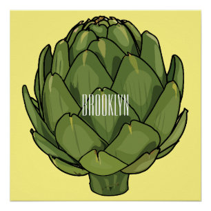 Pôster Ilustração de desenho animado do Artichoke