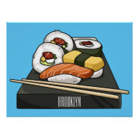 Ilustração de desenho animado Sushi