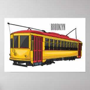 Poster Ilustração de desenho do carrinho de Mata