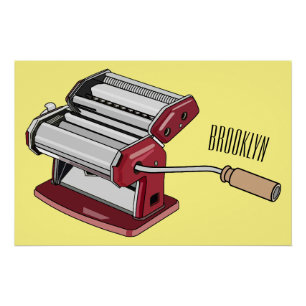 Pôster Ilustração de desenho do fabricante de massas