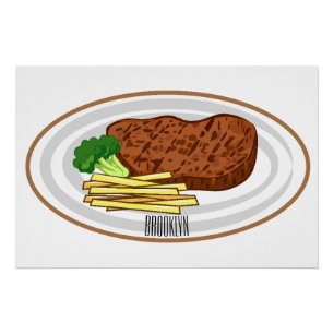 Pôster Ilustração de desenho em bife