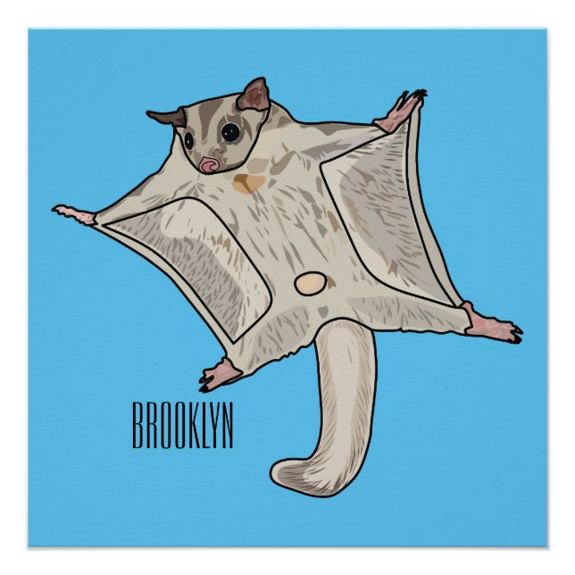 Pôster Ilustração de desenho em forma de planador de açúc (Frente)