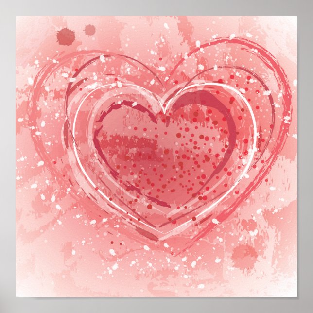 Pôster Ilustração de dia de os namorados (Frente)