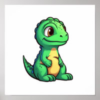 Ilustração de dinossauro de desenho animado