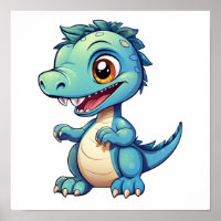 Ilustração de dinossauro de desenho animado