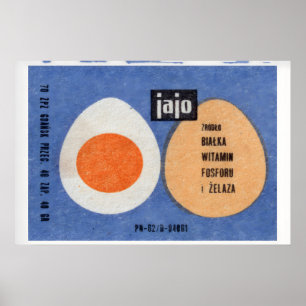 Poster Ilustração de Dois Ovos, Um Inteiro Polônia