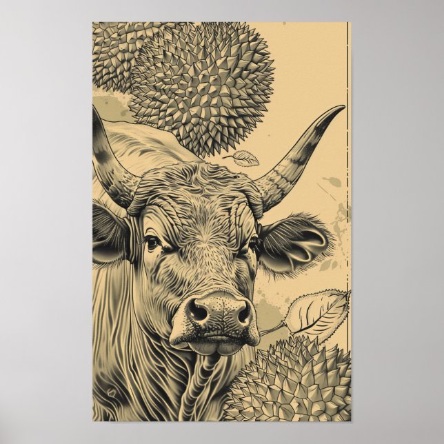 Poster Ilustração de Embalagem de Jerky com Flavura de Du (Frente)